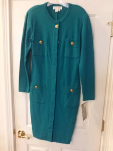 Womens Outlander  Dress Button Front LS 100% Cotton Knit size S/M NWT VTG - Picture 1 of 3