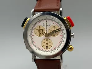 Alain Silberstein Krono Alarm Date Quartz MEN'S WATCH - Picture 1 of 16