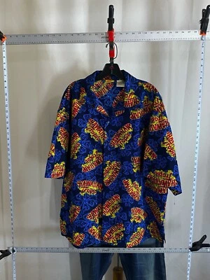 Hawaiian Tropic Poly Artwork SLEEVE BUTTON UP SHIRT 2XL XXL  - Image 1 of 4