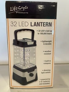 LifeStyle Products 32 LED Lantern with Compass, Weather Resistant, Dimming - Picture 1 of 6