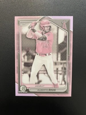 Alberto Rios Pearl Refractor 2024 Bowman Chrome BCP-98 SSP Los Angeles Angels - Image 1 of 2