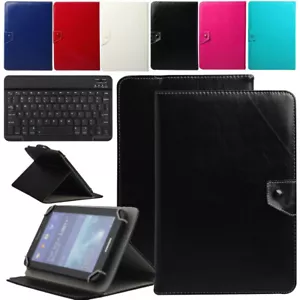 Universal Stand Leather Case Cover+Wireless Keyboard For 9.6" 10.1" 10.4" Tablet - Picture 1 of 42