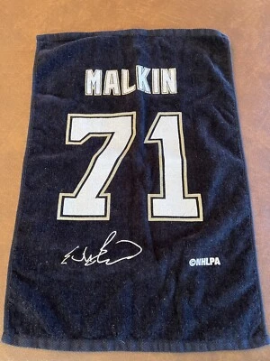 Pittsburgh Penguins Hockey NHL Evgeni Malkin Golf Towel Rally 16” x 24” - Image 1 of 4