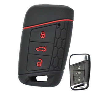 For Skoda Kodiaq Superb A7 Silicone Car Key Case 3 Button Remote Fob Cover Shell - Picture 1 of 6