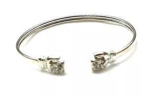 Brazalete de boxeo de plata esterlina para niños con torque regalo en caja - Imagen 1 de 1