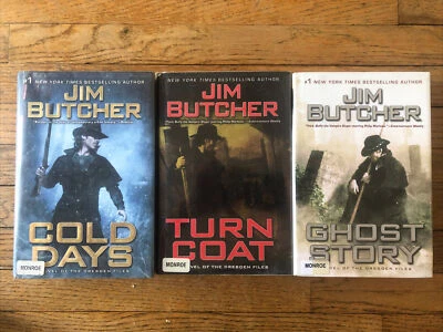 DRESDEN FILES Lot of 3 Books Jim Butcher Hardcover Wizard Sci-fi 1st Ed. Ex-lib - Image 1 of 4
