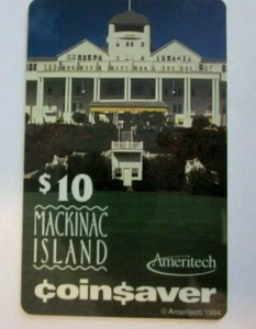 1994 Ameritech Coinsaver Mackinac Island $10 Specimen Phone Card, free shipping - Picture 1 of 2