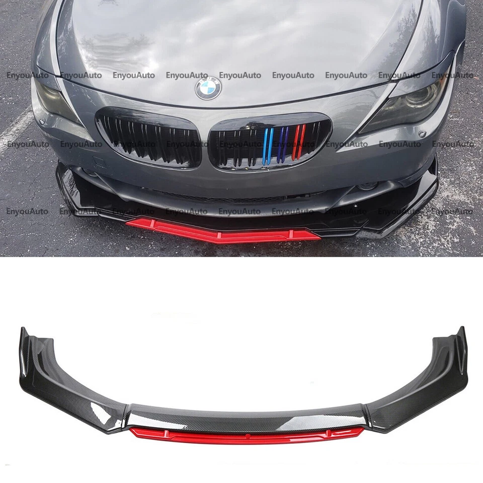 For BMW 740i 750i Series Front Bumper Lip Spoiler Splitter Carbon Fiber Red Foto 1 de 4