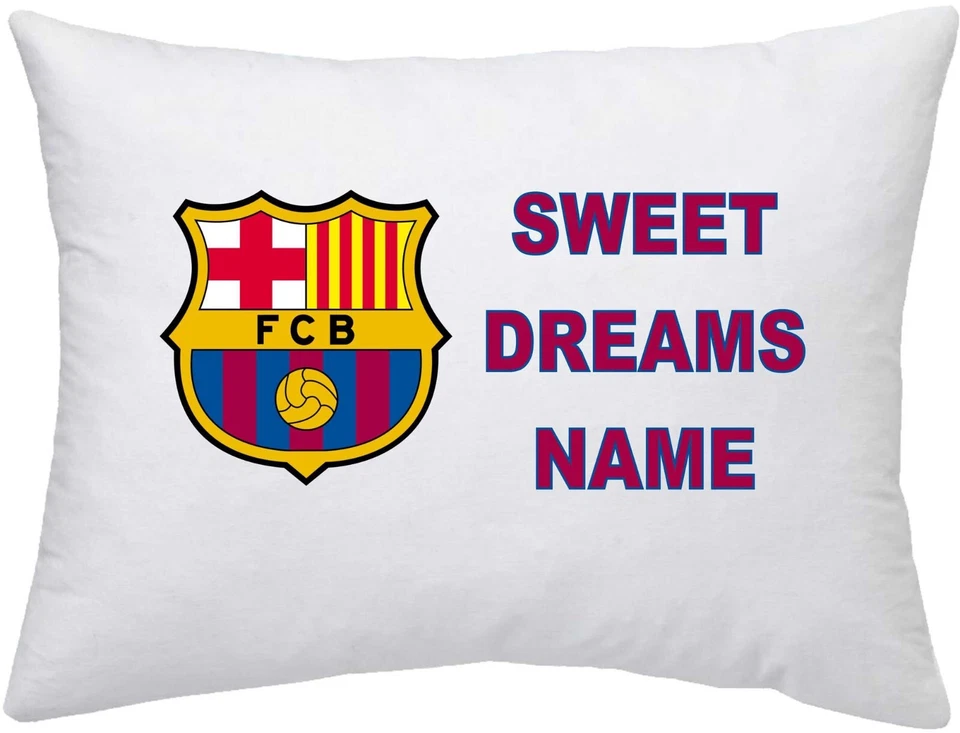 FC BARCELONA #1 Personalised Pillow Case - Choice of Design - Image 1 of 1