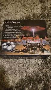 SimplyShade Selene Outdoor Patio Umbrella Light LED Hexagonal Battery Powered - Picture 1 of 6