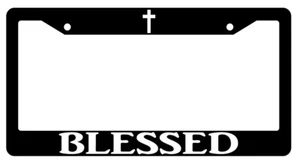Blessed Black Plastic License Plate Frame - Bild 1 von 1