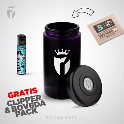 Humidor Glas mit Hygrometer + Boveda Pack & Clipper – Cannabis Tabak Kräuter - Bild 1 von 4