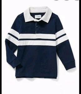New Thick-Knit Rugby-Stripe Polo for Toddler Boys Size 18-24 months - Picture 1 of 1