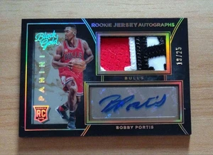 2015-16 Panini Black Gold Bobby Portis /25 Rookie Auto RC 3-color Jersey Relic - Picture 1 of 2