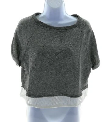 Blusa cropped Derek Heart Juniors cinza tamanho grande - Imagem 1 de 3