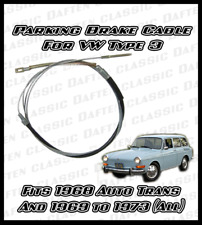 1968-73 VW Type 3 Parking Brake Cable 311609721C Volkswagen Squareback Fastback