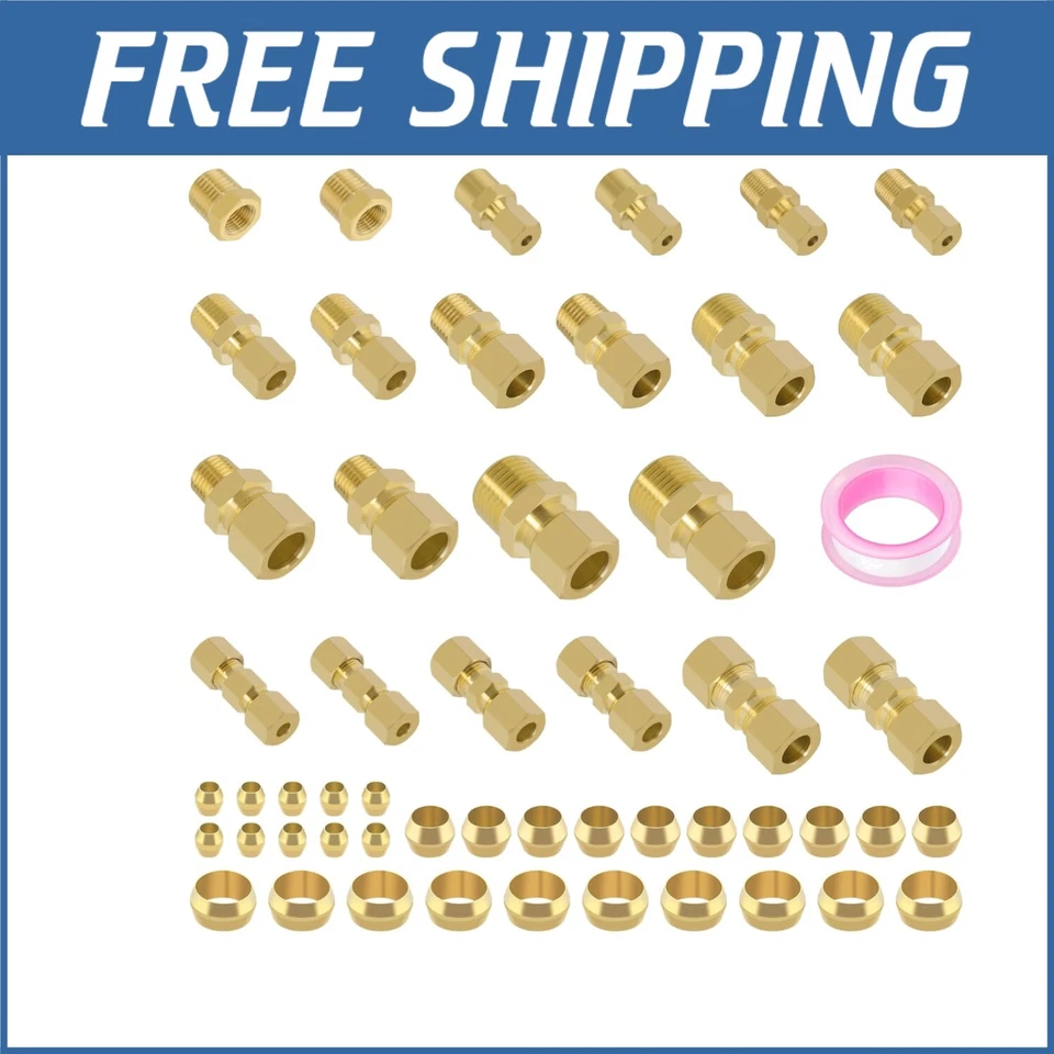 Complete 53-Piece Compression Fitting Kit - NPT Thread Connectors Included - Image 1 of 4