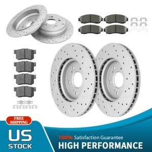 Rotores de freno delanteros y traseros pastillas de freno de cerámica para Honda CR-V Acura RDX 2007-2016 - Imagen 1 de 11