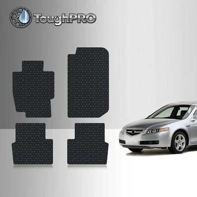 ToughPRO Floor Mats BLACK For Acura TL All Weather Custom Fit 2004-2008 - Imagem 1 de 4