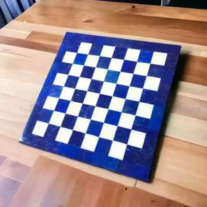12" Lapis Lazuli Stone Chess Board With 32 Pieces, Figures Handmade Inlay Chess - Picture 1 of 8