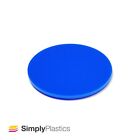 Perspex® Laser Cut Blue 751 Acrylic Plastic Discs Circle / Multi-packs 
