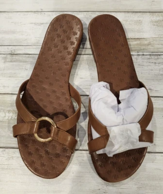 SANDALIA POLO LAUREN RALPH LAUREN EMMY CUERO MARRÓN TOSTADO. TALLA 10B Foto 1 de 4