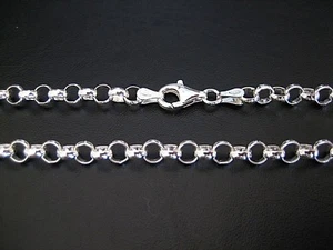 NEW Genuine Solid 925 Sterling Silver Round Belcher Heavy Ladies Necklace Chain - Picture 1 of 7