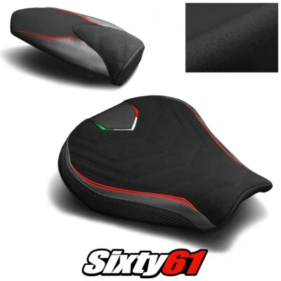 MV Agusta F3 675 800 Seat Covers 2012-2017 2018 2019 2020 Black Luimoto Suede - Image 1 of 4