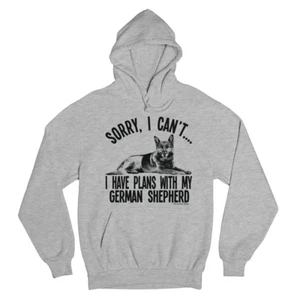 Sorry I Have Plans With My GERMAN SHEPHERD perro sudadera con capucha adultos niños regalo alsaciano - Imagen 1 de 3