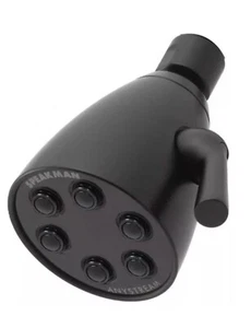 Cabezal de ducha Speakman 3 patrones de pulverización montaje en pared fijo negro mate - Imagen 1 de 4