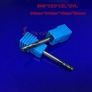 4*4*50mm*4F 55 HRC Tungsten Carbide Square End Mill 4F Flat Flute Endmill Cutter - Picture 1 of 1