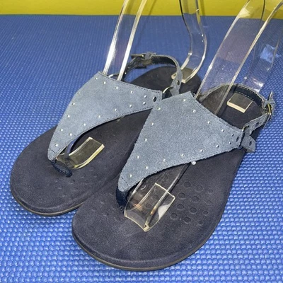 Sandalias Vionic Margot con tachuelas para mujer 6,5 gamuza tanga cómoda azul marino Foto 1 de 4