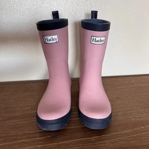 Stivali da pioggia bambina Hatley taglia 12 rosa e nero gomma impermeabili - Foto 1 di 9