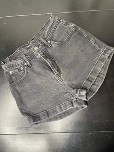 Levis Black Shorts Women's 26  Denim Rolled Cuffs Jean Shorts Vintage - Picture 1 of 6