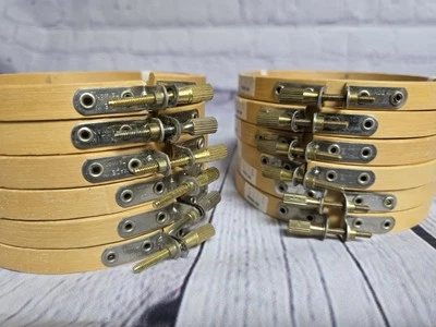 Embroidery Hoop 4 Inch 12 Pieces Small Embroidery Hoops Bamboo Circle Cross Stit - Image 1 of 4