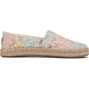 Toms Womens Floral Lace Espadrilles Shoes Pink - Picture 1 of 12
