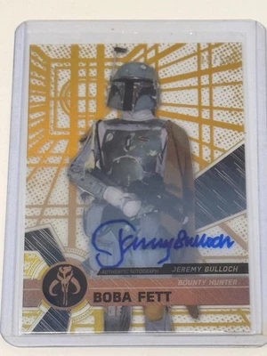 2017 Topps High Tek Star Wars BOBA FETT JEREMY BULLOCH AUTO Autograph GOLD 5/50 - Image 1 of 3