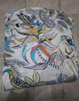 100% Indian Cotton Fabric Hand Made Monkey Print Craft Sewing Fabric By The Yd - Image 1 of 4