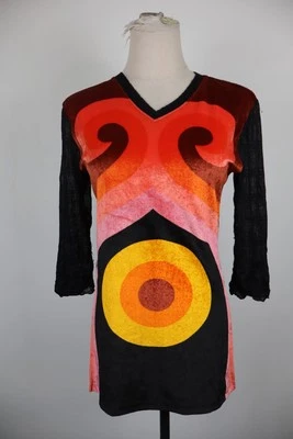 Custo Barcelona Jersey Frau Gr. L Frau Casual Vintage T-Shirt Top Hülle 3/4 - Bild 1 von 4