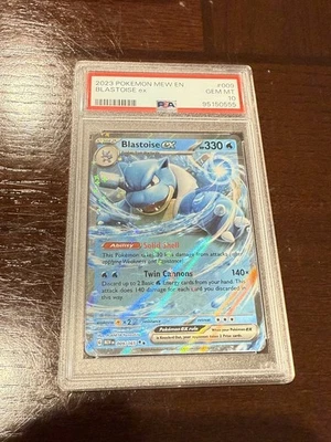 2023 Pokemon Mew EN-151 Blastoise EX #009 PSA 10 - Image 1 of 2