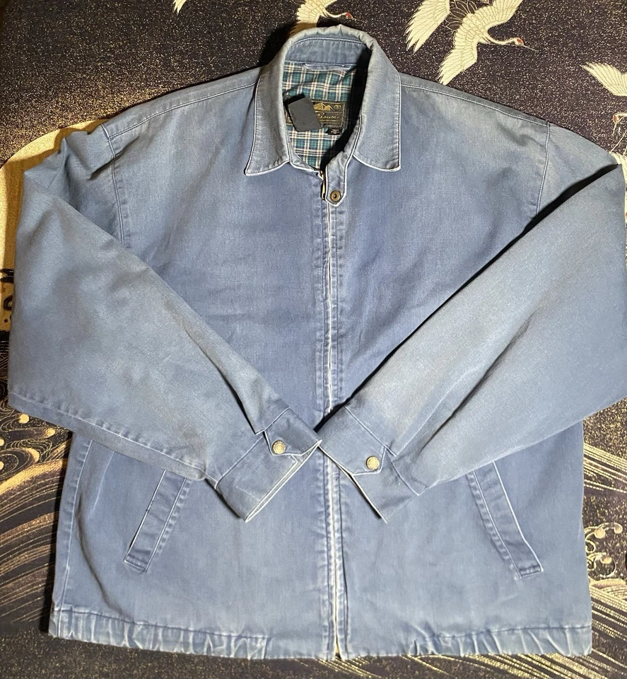 Vintage Eddie Bauer Harrington Ricky Jacket Sun Faded Blue Size XL Zip Up Men’s  - Image 1 of 4