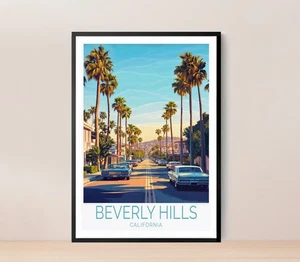 Beverly Hills California Travel Poster Premium Quality Choose your Size - Picture 1 of 3