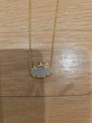 KENDRA SCOTT Womens Iridescent Drusy Elisa Unicorn Pendant Gold Chain Necklace - Image 1 of 4