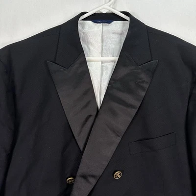 Chaqueta Esmoquin Brooks Brothers Doble Pecho Para Hombres 50R Botones Dorado Satinado Nueva Con Etiquetas Foto 1 de 4