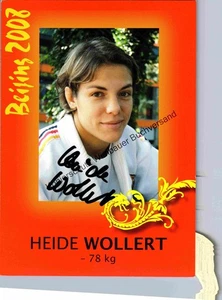 Original Autogramm Heide Wollert Judo /// Autograph signiert signed signee Wolle - Bild 1 von 2