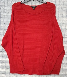 Simply Vera Wang Red Rib Knit Pullover Sweater Women's XXL Lightweight - Picture 1 of 4