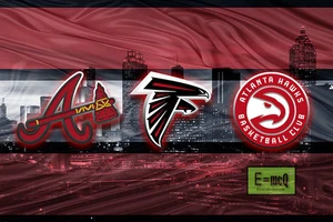 Atlanta Sports Teams Poster, Atlanta Sports Print, Falcons, Hawks Free Shipping - Picture 1 of 5
