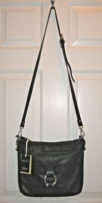 Bolso de Mano de Diseñador PULICATI Bandolera de Cuero Negro Diseñado + Hecho en Italia $199 Foto 1 de 4