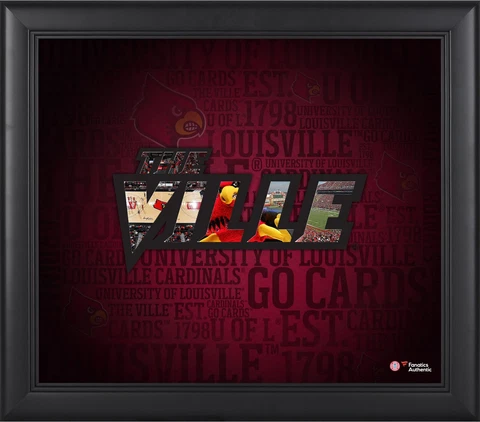 Louisville Cardinals Framed 15x17 Team Heritage Collage - Fanatics Cover