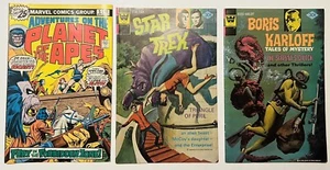 Vintage 1976 Star Trek Planet Of The Apes Boris Karloff Comic Books Lot of 3 - Picture 1 of 1